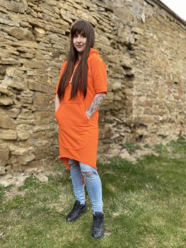 Oranžové tenšie šaty VIPSK