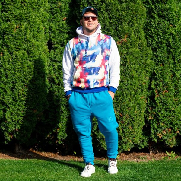 Tyrkys tepláky a grafit mikina VIPSK