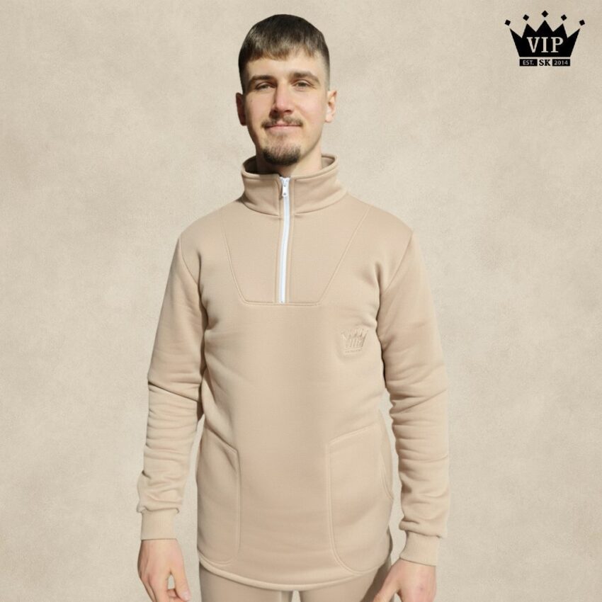 JEANS mikina VIPSK béžová