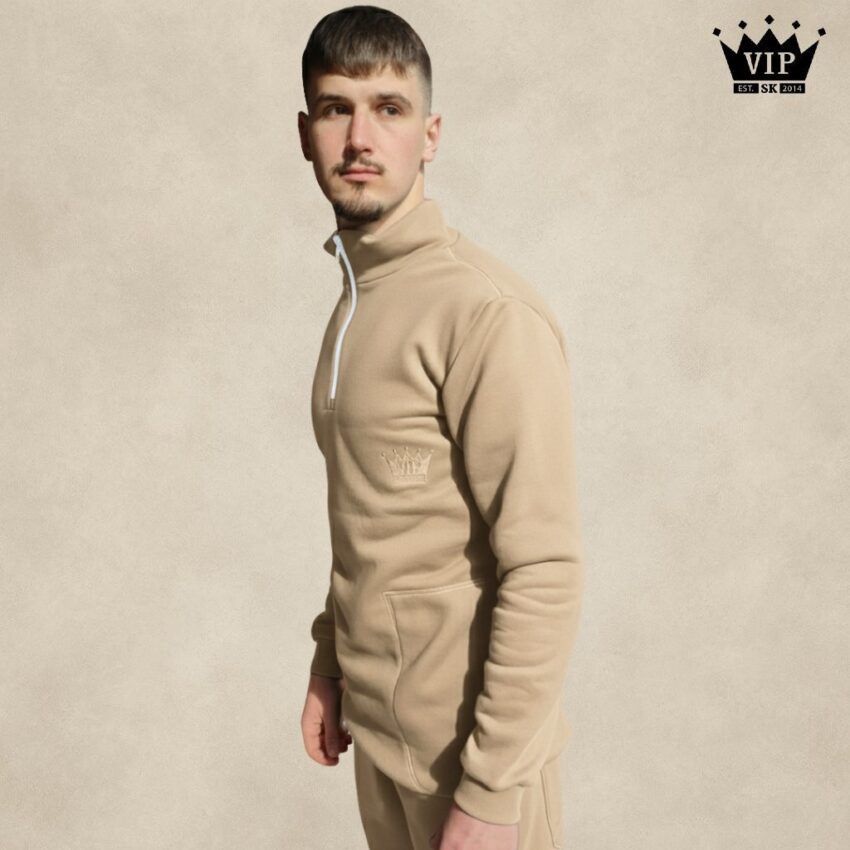 JEANS mikina VIPSK béžová