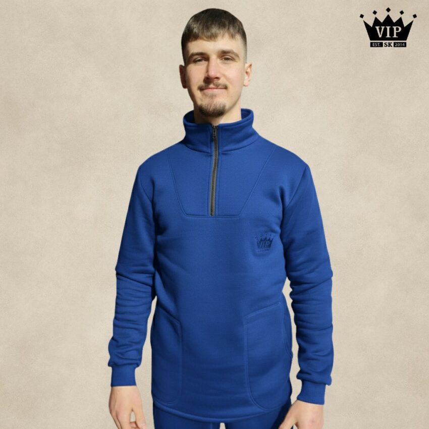 JEANS mikina VIPSK královská modrá