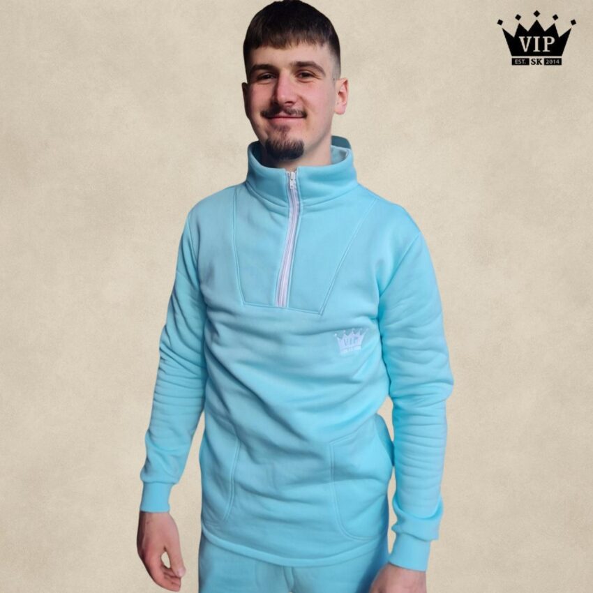 JEANS mikina VIPSK tyrkys